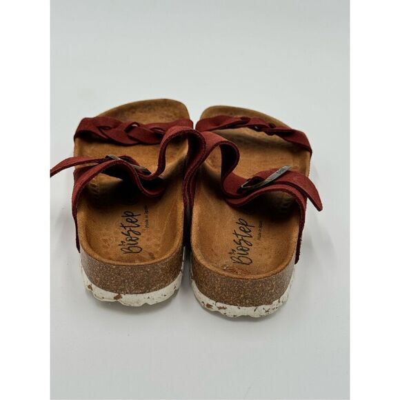 Biostep Women’s Sandals Red Rust Suede Leather Shoes Made In Spain Sz 7.5 - Picture 3 of 8
